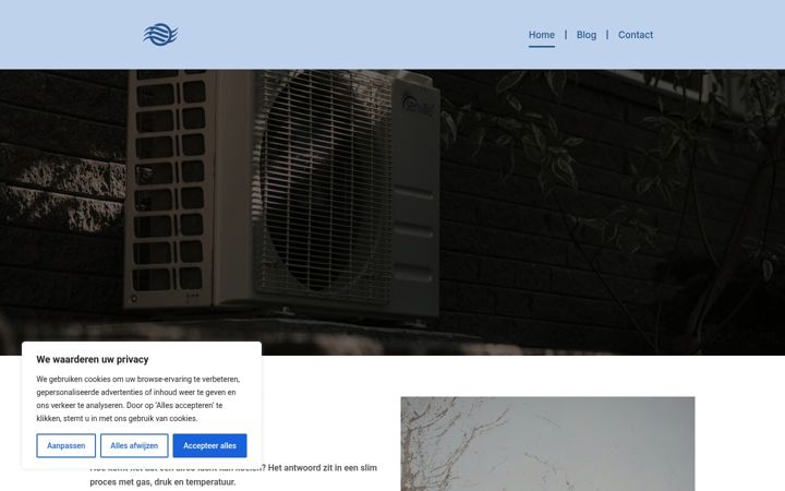 Screenshot of airco-kenniscentrum.nl