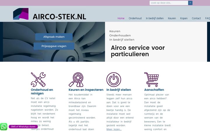 Screenshot of airco-stek.nl