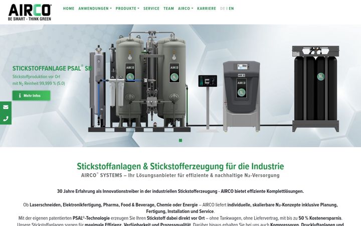 Zrzut ekranu airco-systems.de