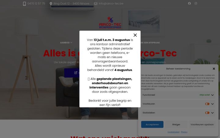 Zrzut ekranu airco-tec.be