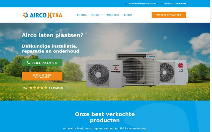 Captura de ecrã de airco-xtra.nl