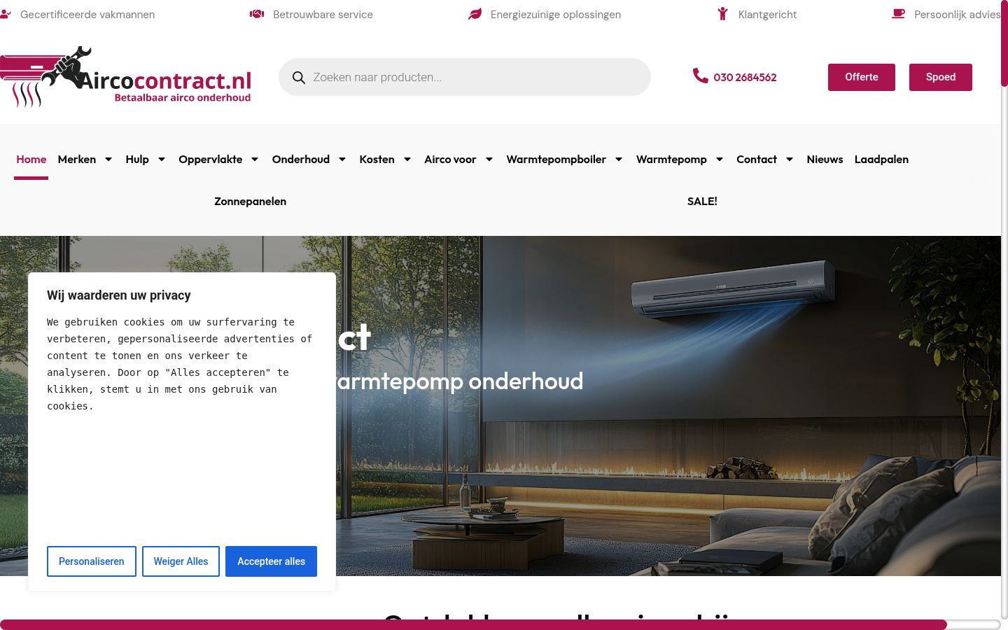 Captura de ecrã do banner de consentimento apresentado antes de qualquer interação