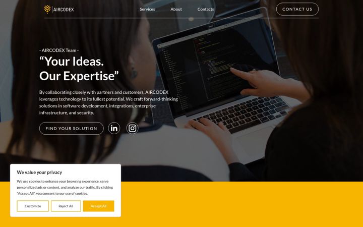 Screenshot of aircodex.com