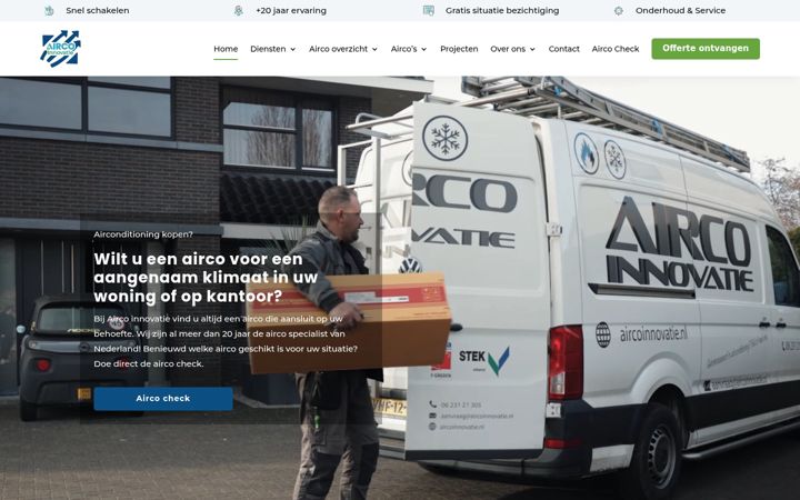 Screenshot of aircoinnovatie.nl