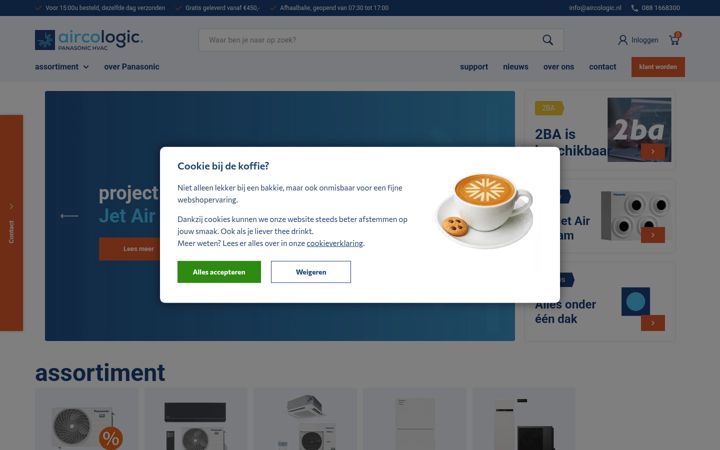 Screenshot of aircologic.nl