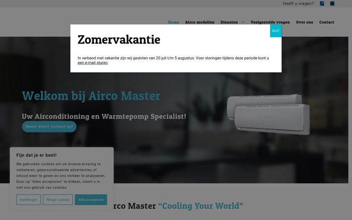 Screenshot of aircomaster.nl