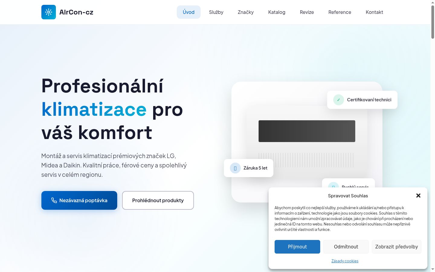 Ekrānuzņēmums ar piekrišanas baneri, kas tika rādīts pirms jebkādas mijiedarbības