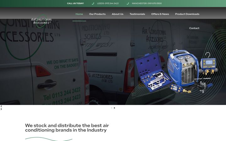 Screenshot of airconaccs.co.uk