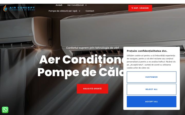Screenshot of airconcept.ro