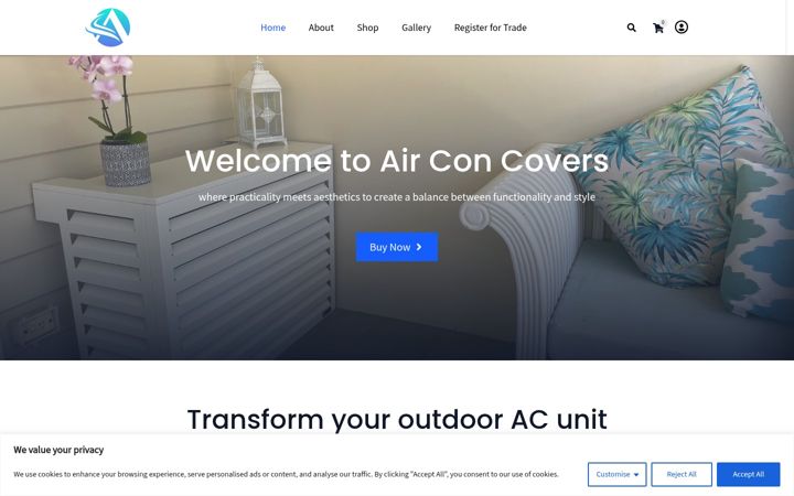 Ekrānuzņēmums no airconcovers.au