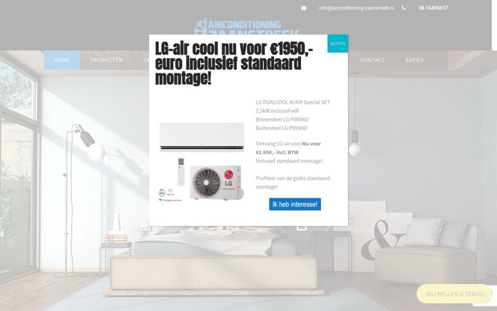Zrzut ekranu airconditioning-zaanstreek.nl