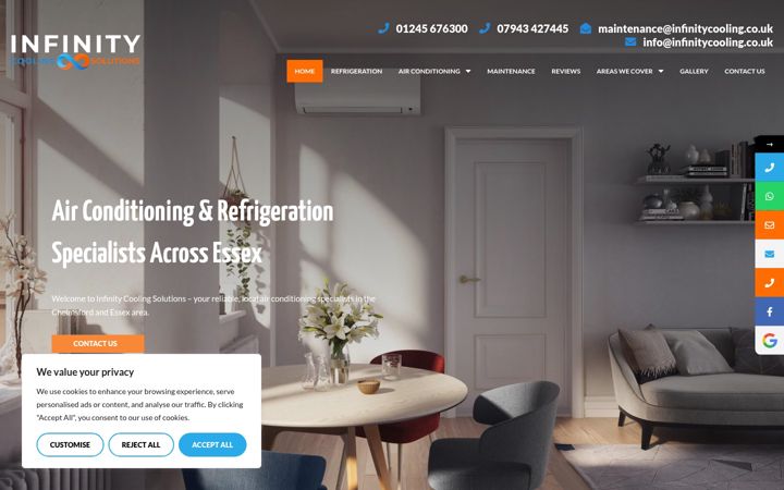 Screenshot of airconditioningchelmsford.co.uk
