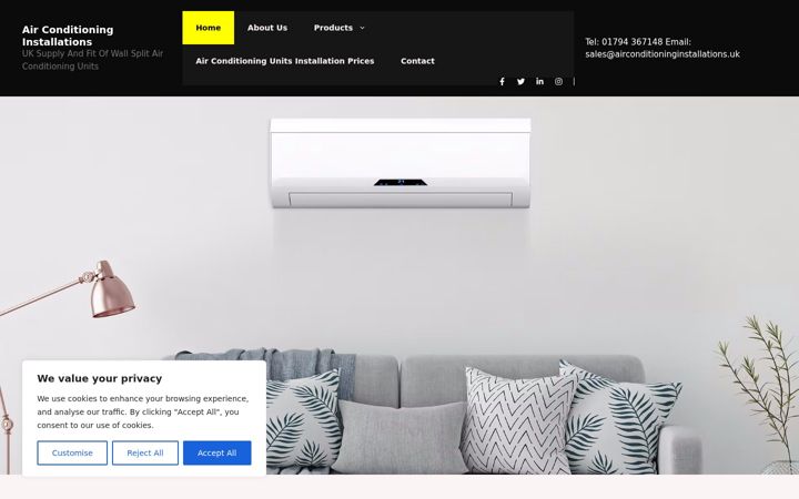 Screenshot of airconditioninginstallations.uk