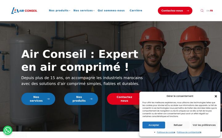 Screenshot of airconseil.ma