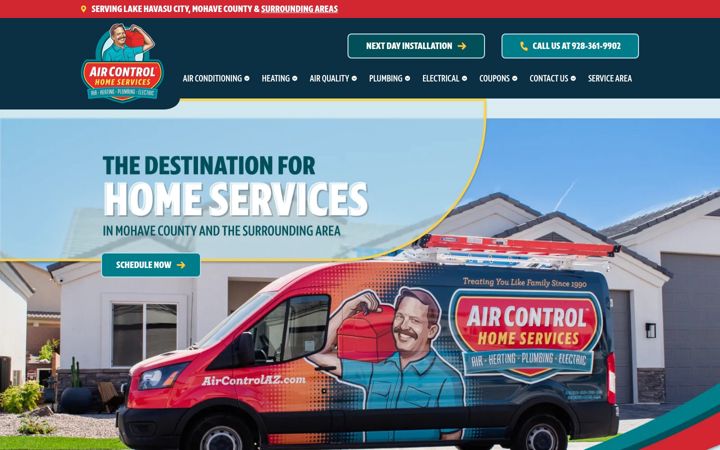 Screenshot van aircontrolaz.com