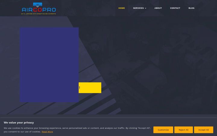 Screenshot of aircopro.co.uk