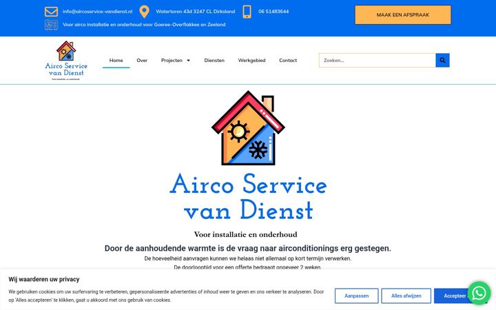 Screenshot of aircoservice-vandienst.nl