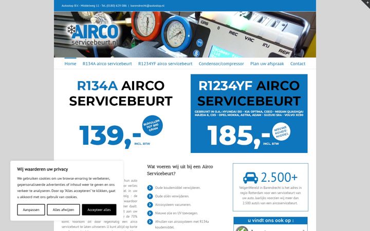 Screenshot of aircoservicebeurt.nl