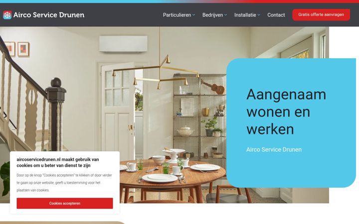 Ekrānuzņēmums no aircoservicedrunen.nl