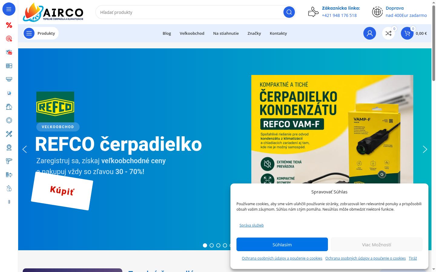 Ekrānuzņēmums ar piekrišanas baneri, kas tika rādīts pirms jebkādas mijiedarbības