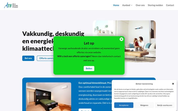 Screenshot of aircotechniekfriesland.nl