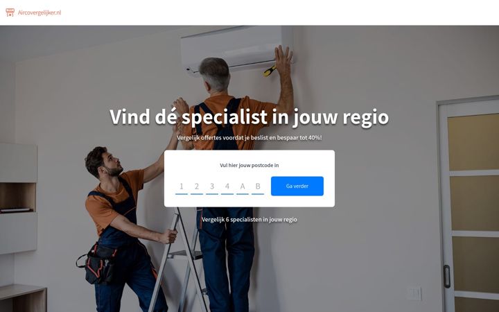 Capture d'écran de aircovergelijker.nl