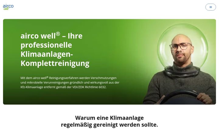 Screenshot of aircowell.com