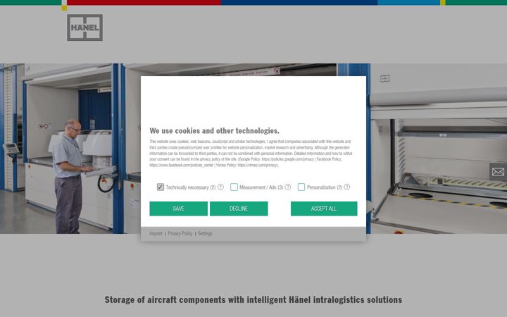 Screenshot of aircraftpartstorage.com