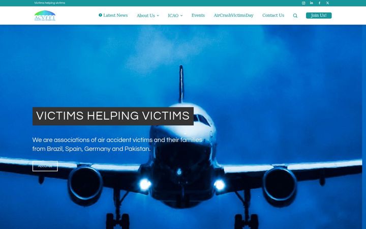 Screenshot of aircrashvictims.com