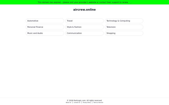 Screenshot of aircrew.online