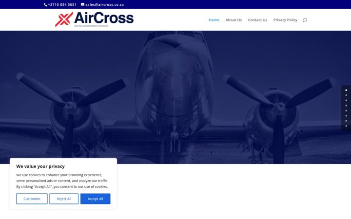 Екранна снимка на aircross.co.za