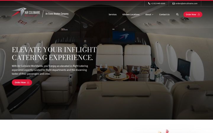 Screenshot of airculinaireworldwide.com