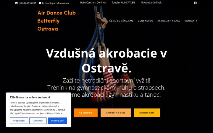 Ekraanipilt saidist airdance-ostrava.cz