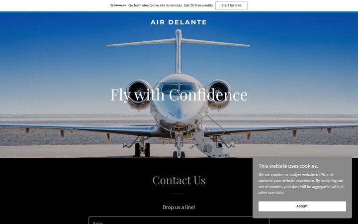 Képernyőkép: airdelante.com