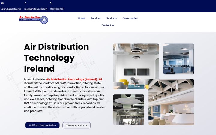 Screenshot of airdistech.ie