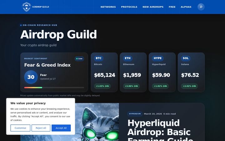 Screenshot of airdropguild.com