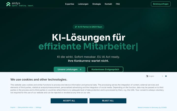 Ekraanipilt saidist airdys.com