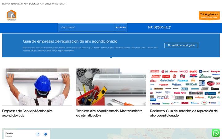Screenshot of aire-acondicionado.info