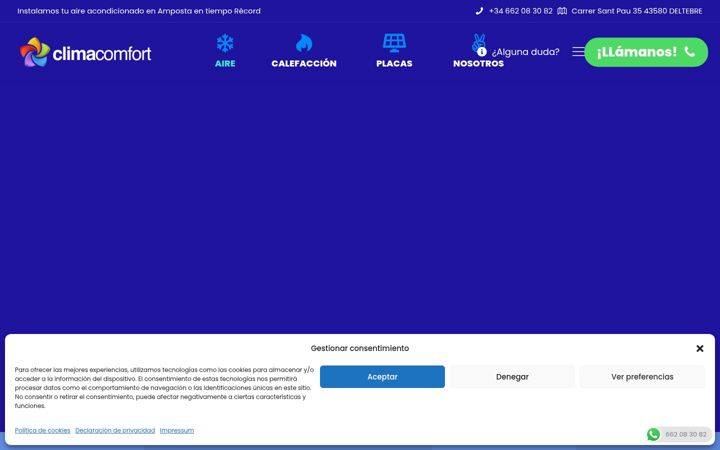 Screenshot of aireacondicionadoamposta.com