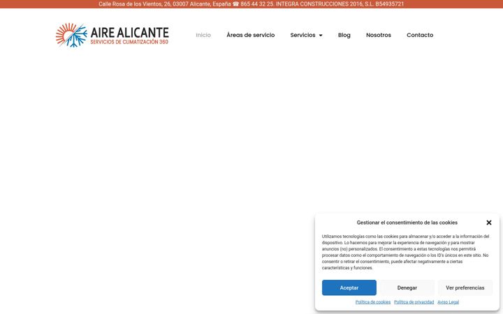 Snimka zaslona za aireacondicionadoenalicante.com