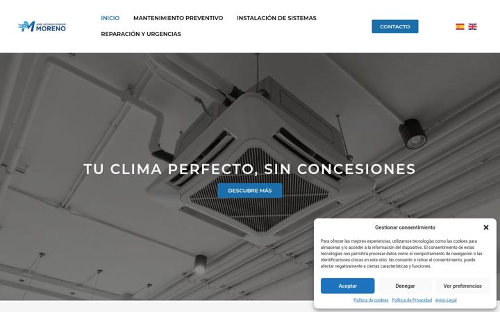 Screenshot of aireacondicionadomoreno.es