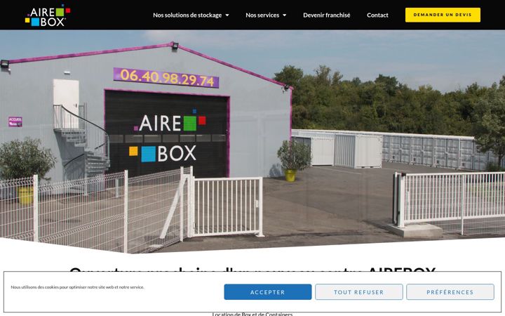 Posnetek zaslona airebox.fr