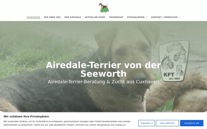 Snímek obrazovky airedale-terrier-cuxland.de