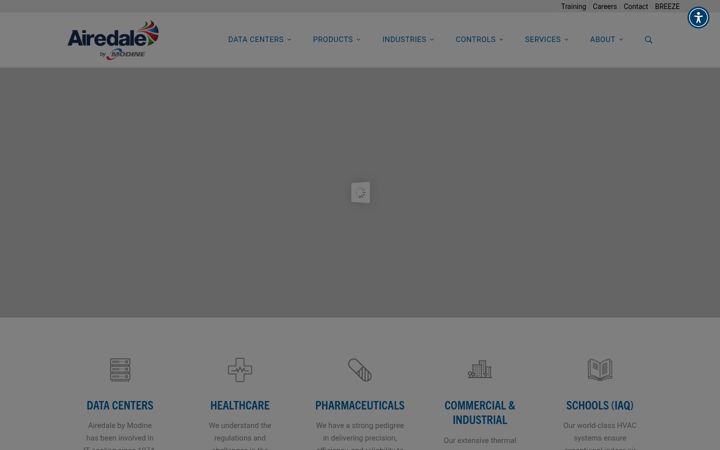 Snimka zaslona za airedale.com