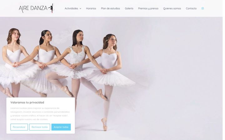Screenshot of airedanzalinares.es