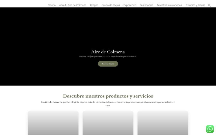 Screenshot of airedecolmena.com