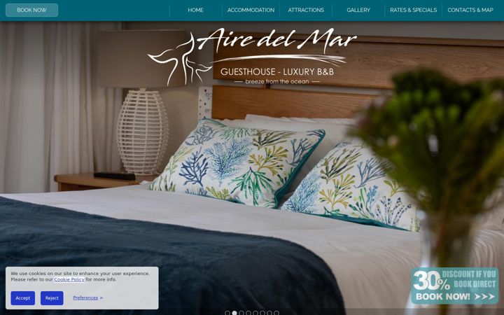 Screenshot of airedelmar.co.za