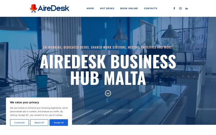 Zrzut ekranu airedesk.com
