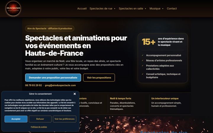 Zrzut ekranu aireduspectacle.com