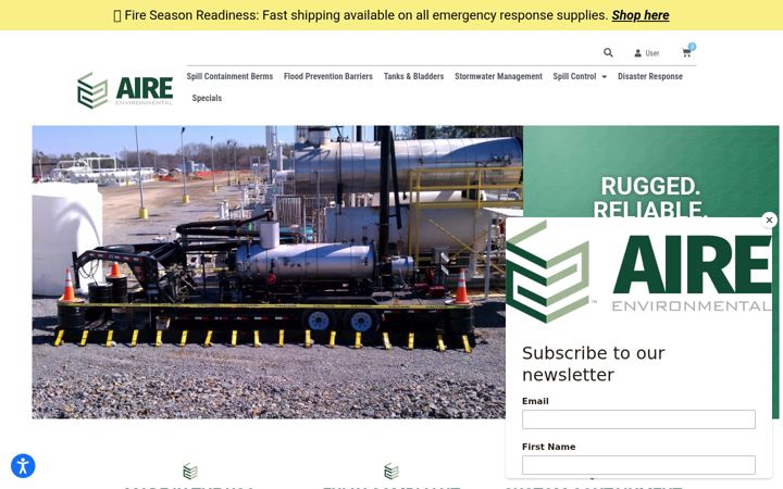Screenshot of aireenvironmental.com